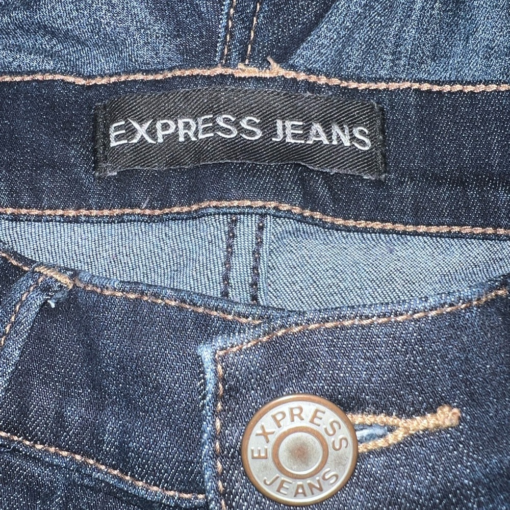 Express Dark Wash Women's Skinny Stretch Legging Jeans - Size 4R - Picture 4 of 5